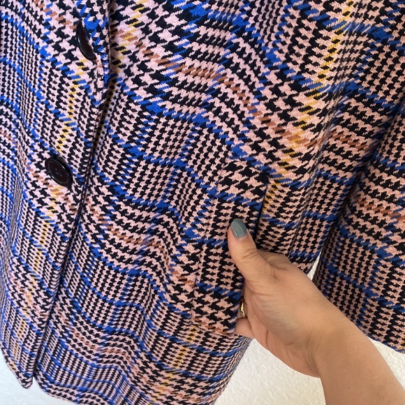 Elegant single breasted plaid coat - Picture 3 of 3